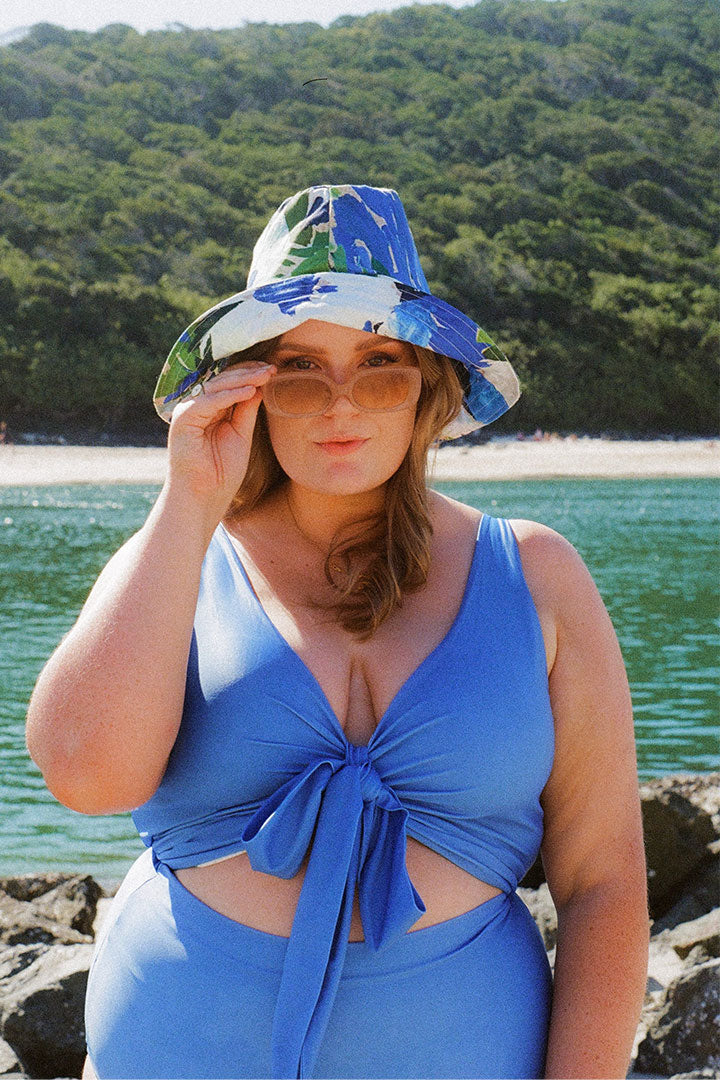 Linen Bucket Hat Monet Print Women's Sun Protection – Baiia