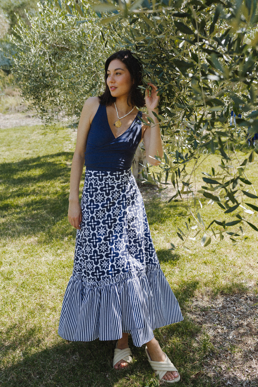 Midi Skirt Xs Petite Maxi Skirt Dahlia Multiway Skirt Riad Navy