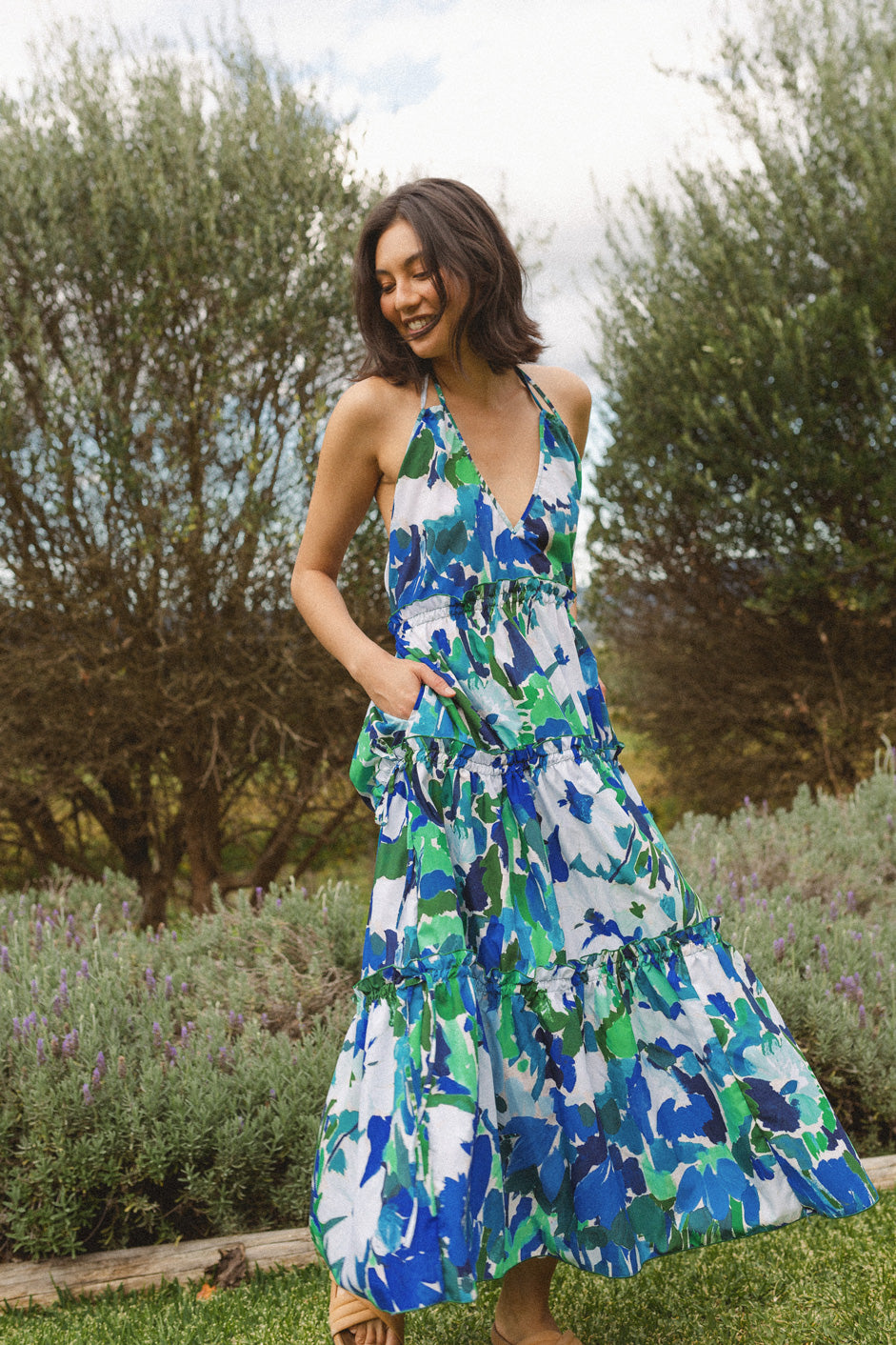 Viviana Multiway Dress Monet, Blue Floral Summer Dress