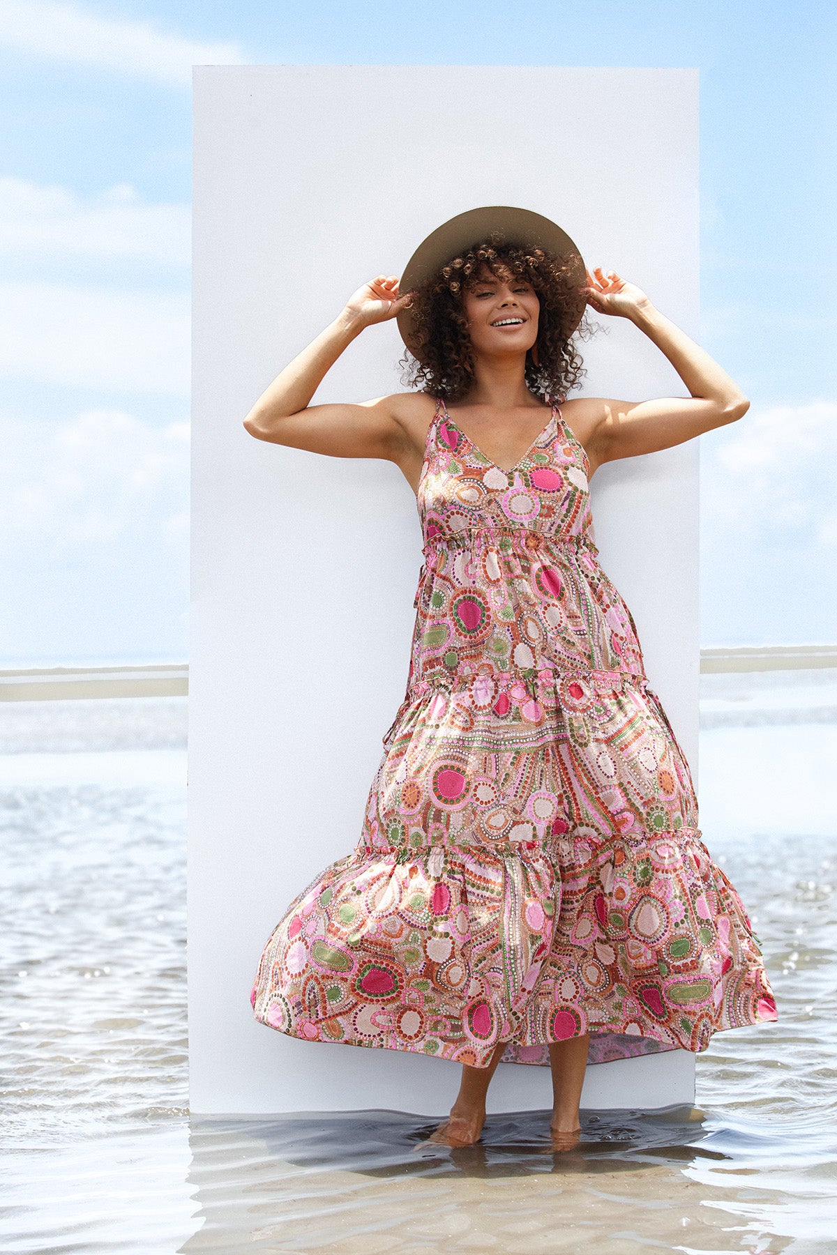 Guyulgang Viviana Multiway Dress | Aboriginal Artwork Summer Dress | Women's Midi Dress Baiia Swimwear Guyulgang Viviana Multiway Dress | Aboriginal Artwork Summer Dress | Women's Midi Dress Baiia Swimwear