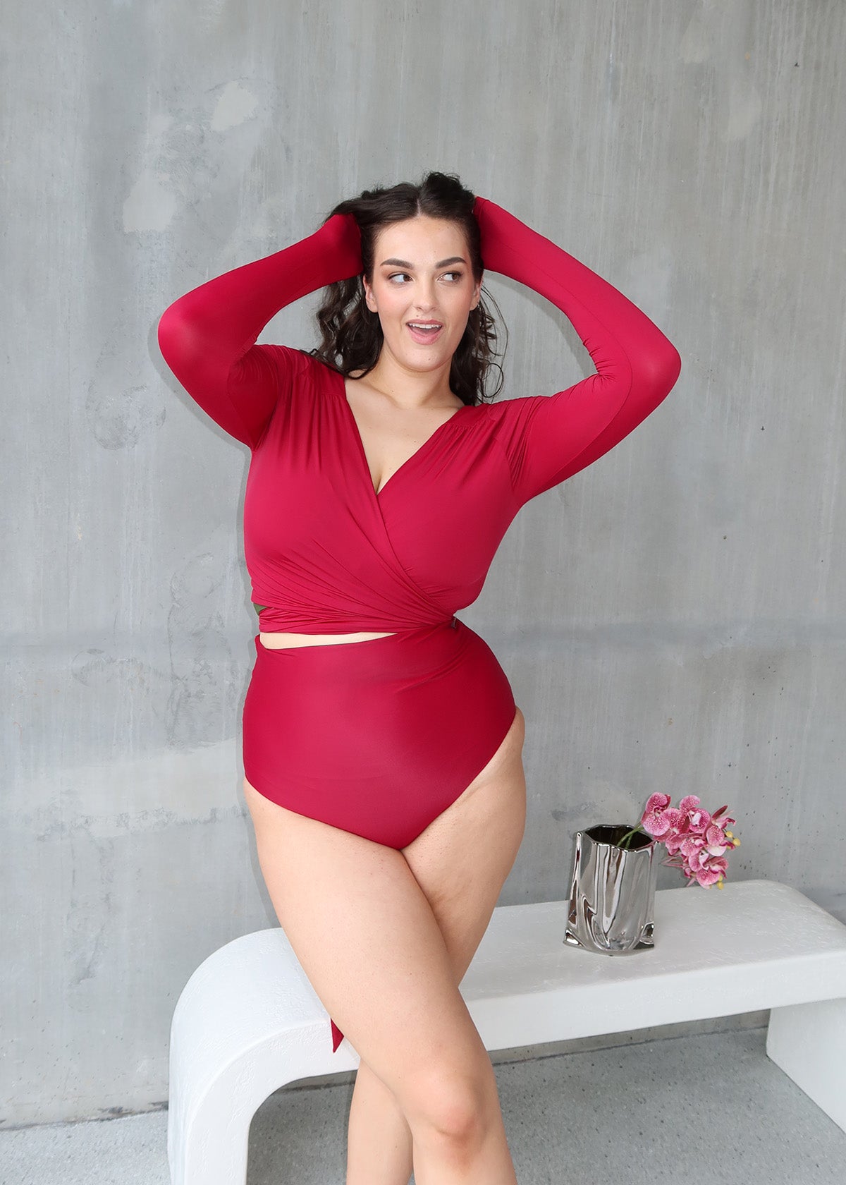 long sleeve swim dress Women's Aspen Sunrise it ensures both comfort and durability for all your beach and poolside adventures Womens Long Sleeve Two-toned Skater