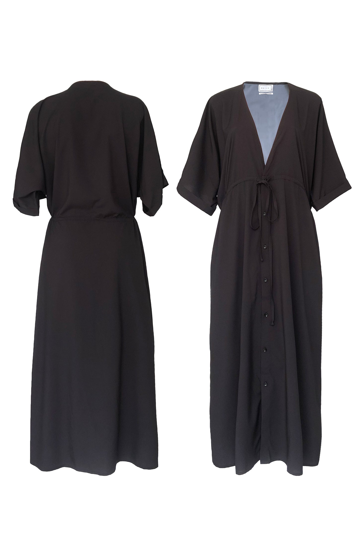 Cecile Kaftan Dress - Black