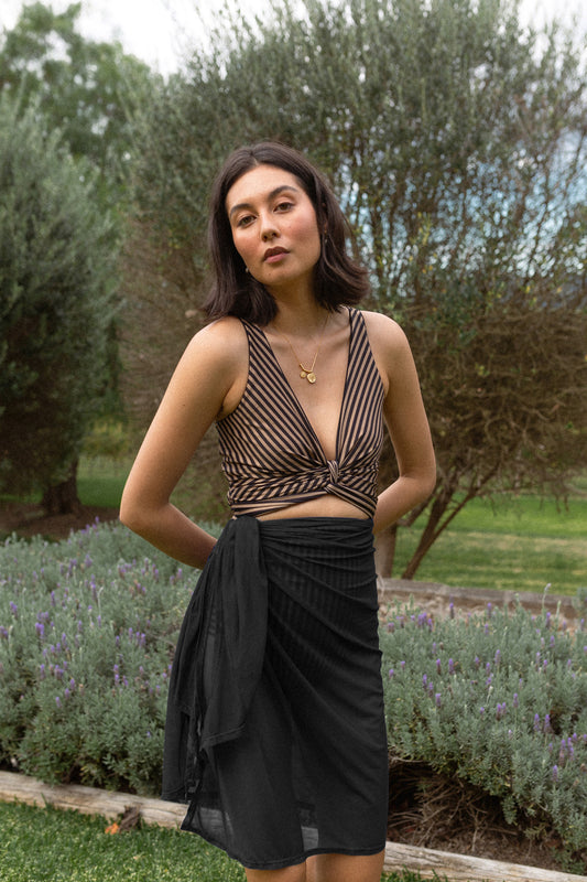Riviera Mesh Sarong - Black