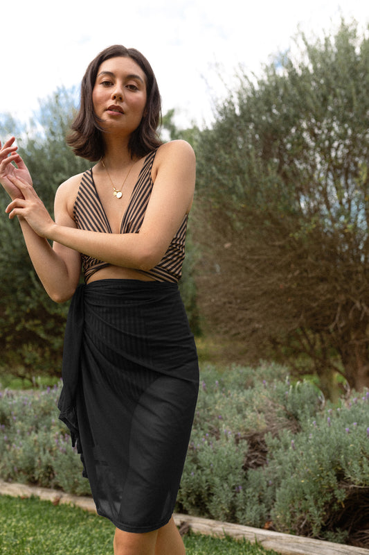 Riviera Mesh Sarong - Black
