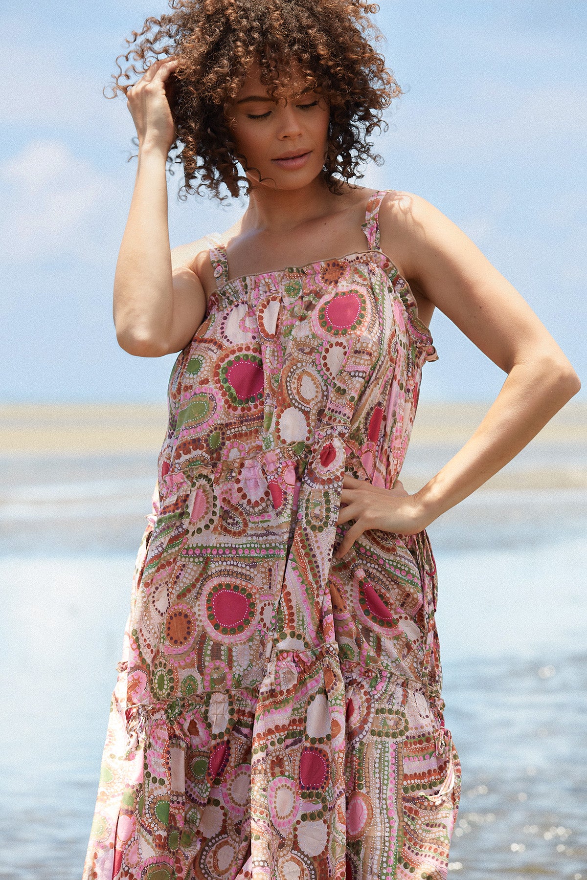 Guyulgang Viviana Multiway Dress | Aboriginal Artwork Summer Dress | Women's Midi Dress Baiia Swimwear Guyulgang Viviana Multiway Dress | Aboriginal Artwork Summer Dress | Women's Midi Dress Baiia Swimwear