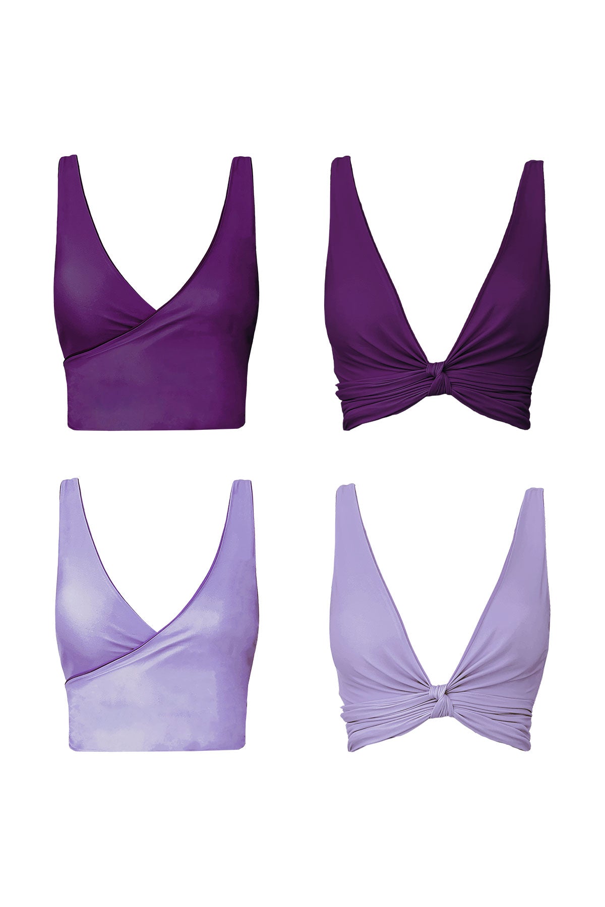 Marbella Reversible Bikini Wrap Top Purple Women s Bikini Plus Size Swimwear Baiia Swimwear
