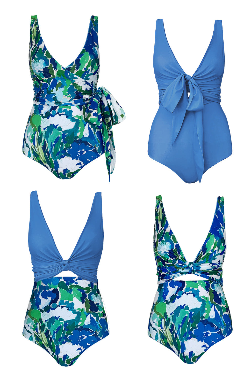 Monet Reversible Bikini Wrap Top Blue Women s Bikini Plus Size Swimwear Baiia Swimwear