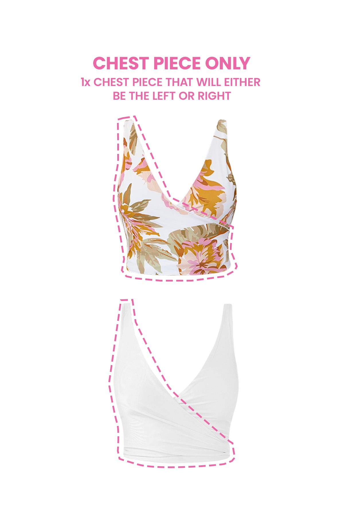 Bahamas Reversible Bikini Wrap Top (Chest Piece) - Second/Sample