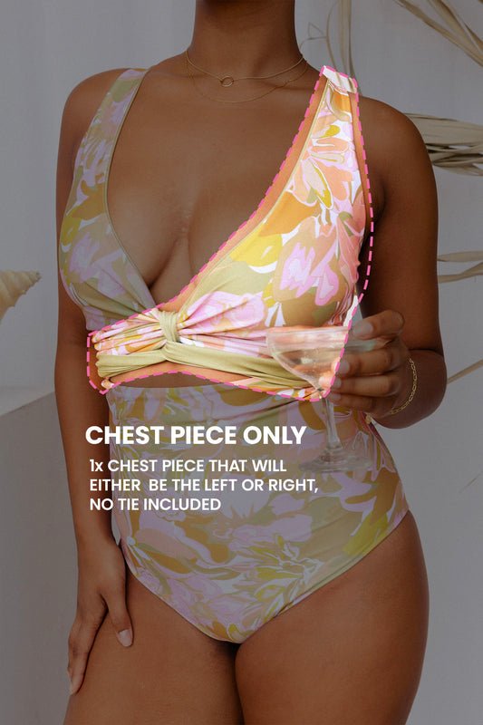 Bermuda/Pear Reversible Bikini Wrap Top (Chest Piece) - Second/Sample