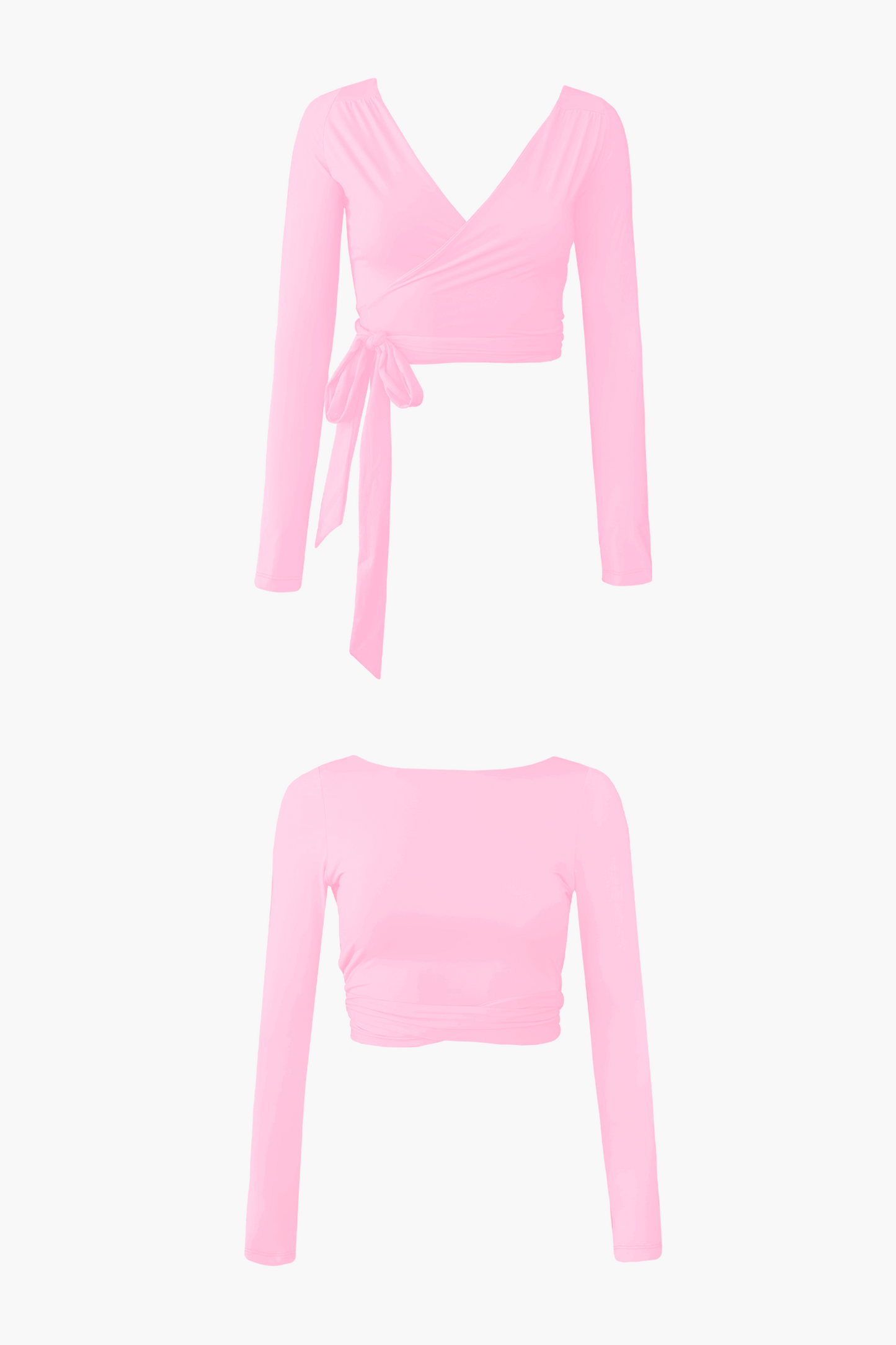 Bon Bon Long Sleeve Wrap Top - Pink