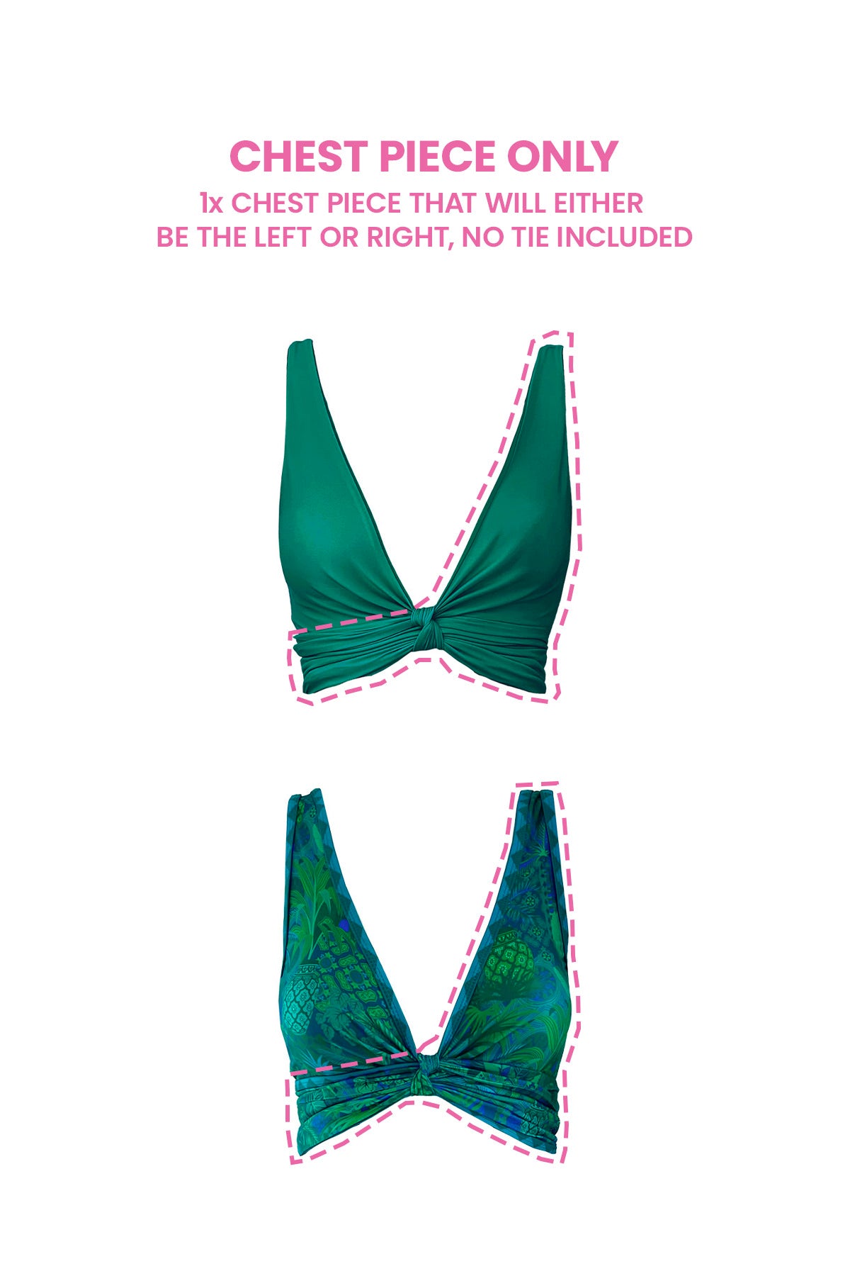 Brasilia Reversible Bikini Wrap Top (Chest Piece) - Second/Sample