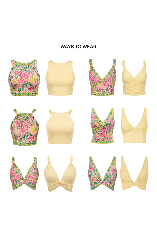 Limoncello One-Piece Wrap Top