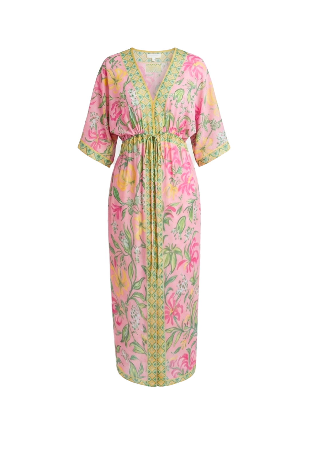 Mesh Cecile Kaftan Dress - Limoncello