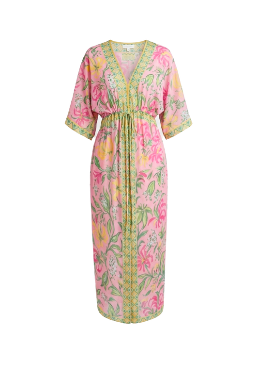 Mesh Cecile Kaftan Dress - Limoncello