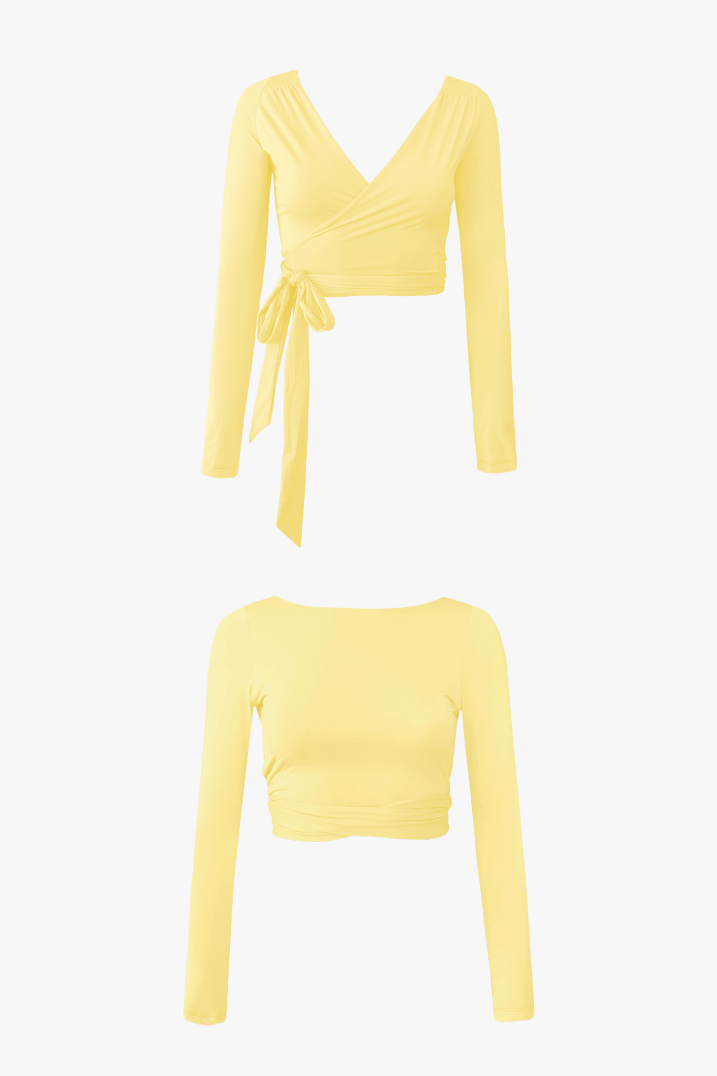 Meringue Long Sleeve Wrap Top