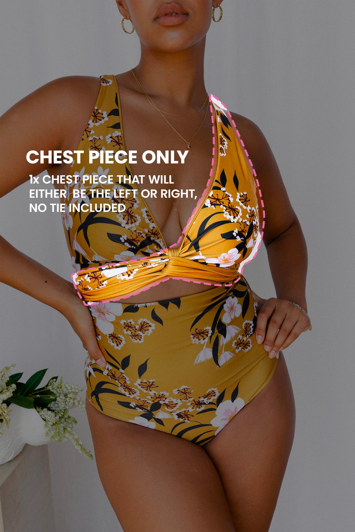 Mimosa Reversible Bikini Wrap Top (Chest Piece) - Second/Sample