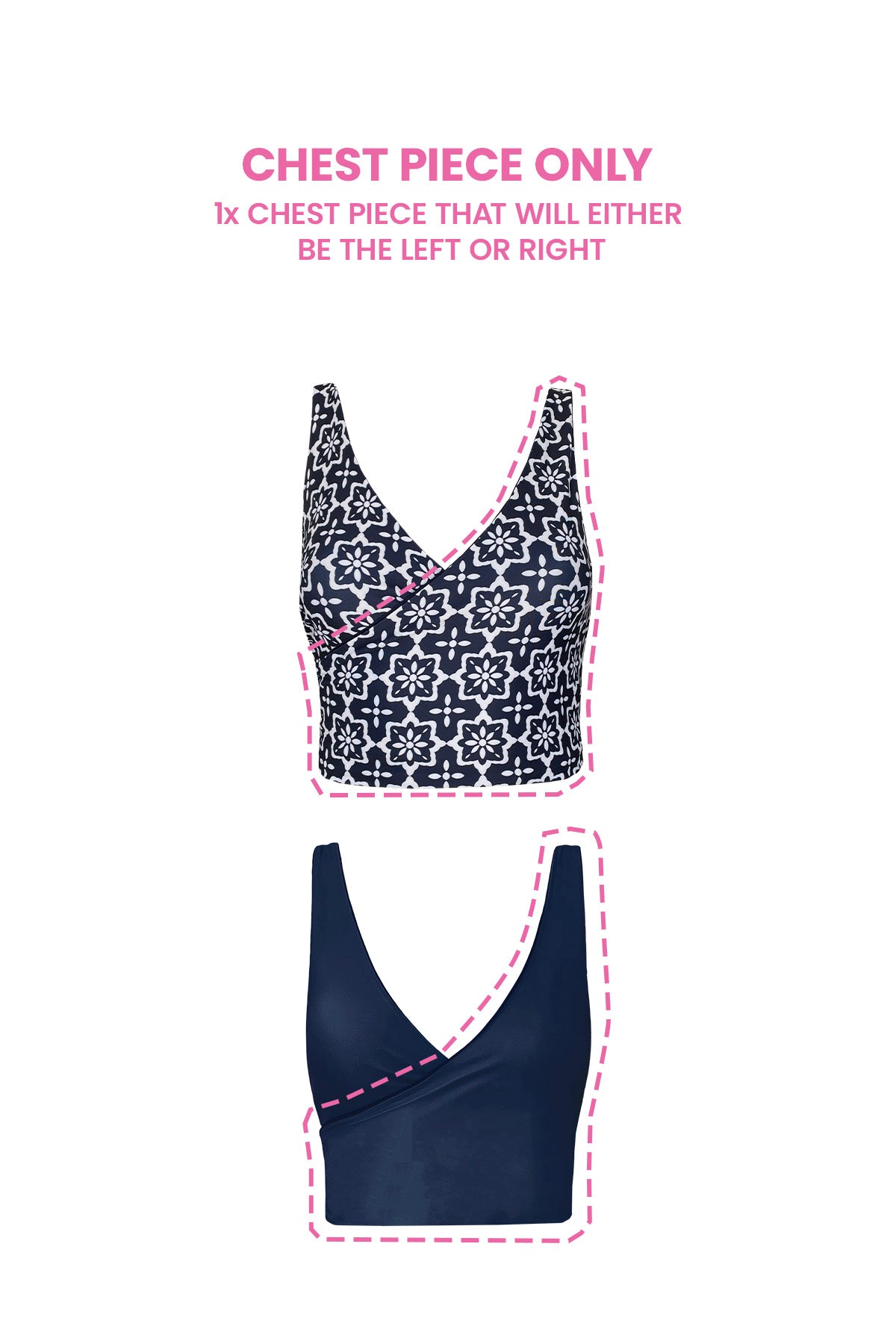 Riad Reversible Bikini Wrap Top (Chest Piece) - Second/Sample