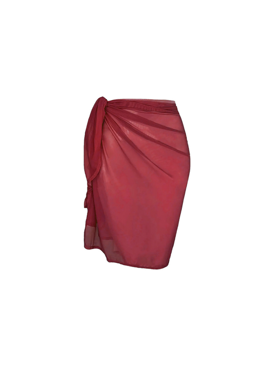 Mesh Sarong - Siren Red