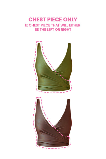 Tea Tree Reversible Bikini Wrap Top (Chest Piece) - Second/Sample