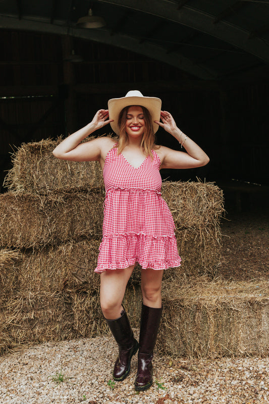 Viv Dress - Betty Red Gingham