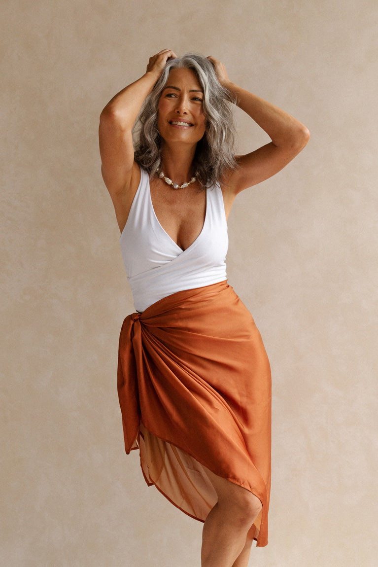 Sarong in Rust, Beach Cover-up