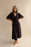 Cecile Kaftan Dress - Black