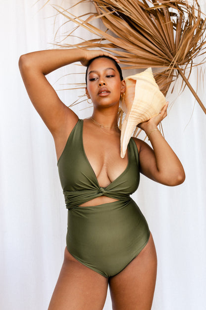 Tea Tree Reversible Bikini Wrap Top (Chest Piece) - Second/Sample